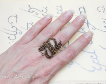Wire wrapped ring / enamed coated copper wire